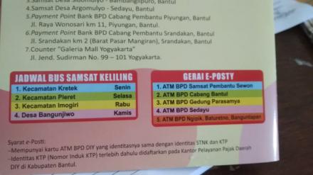 JADWAL BUS SAMSAT KELILING